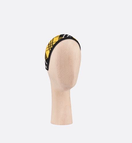 dior banda|Check'n'Dior Headband Yellow and Black Cotton Blend .